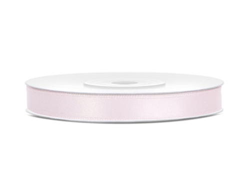 Satin Ribbon, light powder pink, 6mm/25m