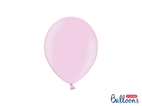 Spēcīgi baloni 23 cm, metāliski konfektes rozā (1 gab. / 100 gab.)