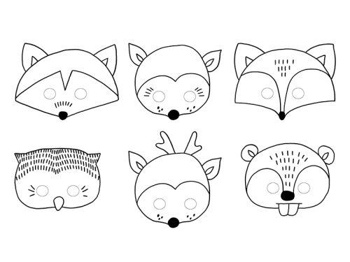 Maskas Woodland, mix (1 pkt / 6 gab.)
