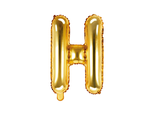 Folija balona burts "H", 35 cm, zelts