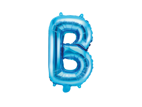 Воздушный шар из фольги Буква "B", 35см, синий