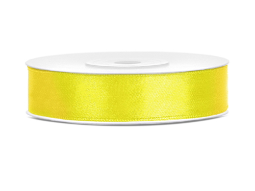 Satin Ribbon, yellow, 12mm/25m (1 pc. / 25 lm) Satin Ribbon, yellow, 12mm/25m (1 pc. / 25 lm)