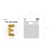 Folija Balons Burts &amp;quot;E&amp;quot;, 35cm, zelts