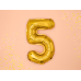 Folija balona numurs &quot;5&quot;, 35 cm, zelts
