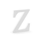 Деревянная буква Z, белая, 17x20см