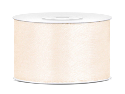 Satin Ribbon, light cream, 38mm/25m Satin Ribbon, light cream, 38mm/25m