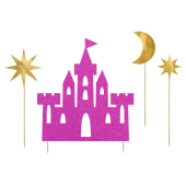 Cake topper Princess - Castle, 17-21.5cm (1 pkt / 4 pc.)
