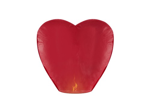 Sky lantern Heart, red, 33 x 83 x 90cm