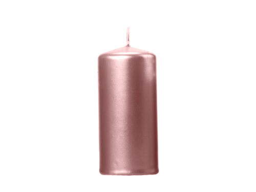 Pillar Candle, металлик, розовое золото, 12x6см (1 шт. / 6 шт.)
