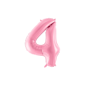 Folija balonu numurs '' 4 '', 86cm, rozā