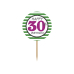 Cupcake toppers Thirty, mix, 9,2 m (1 gab. / 6 gab.)