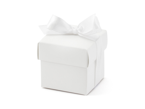Boxes with a ribbon, white (1 pkt / 10 pc.) Boxes with a ribbon, white (1 pkt / 10 pc.)