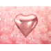 Folija balona sirds, 61 cm, rozā zelts