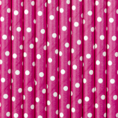 Papīra salmiņi, tumši rozā, 19,5 cm (1 gab. / 10 gab.)
