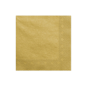 Салфетки 3-х слойные, золотой металлик, 33x33см (1 упаковка / 20 шт.)