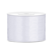 Satin Ribbon, white, 50mm/25m
