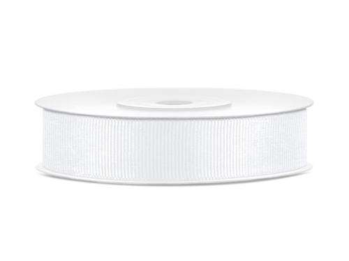 Grosgrain lente, balta, 15mm / 25m (1 gab. / 25 lm) Grosgrain lente, balta, 15mm / 25m (1 gab. / 25 lm)