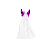 Headband Devil with fur and a veil, pink