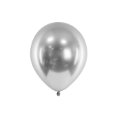 Spīdīgi baloni 30 cm, sudraba (1 gab. / 50 gab.)