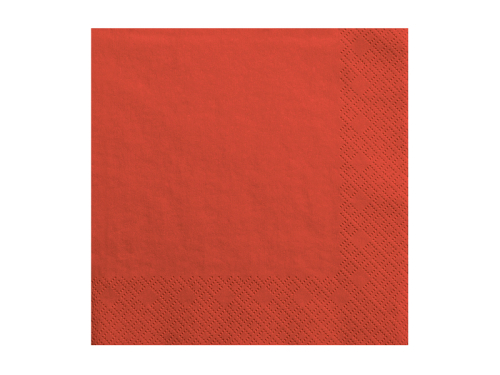 Salvetes, 3 kārtas, sarkanas, 33x33cm (1 gab. / 20 gab.)