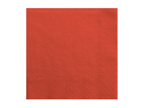 Салфетки, 3 слоя, красные, 33x33см (1 упаковка / 20 шт.)