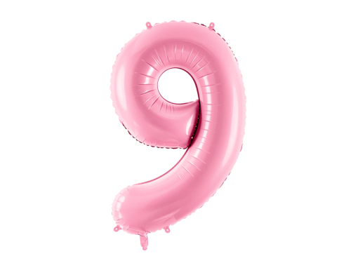 Folija balona numurs '' 9 '', 86cm, rozā
