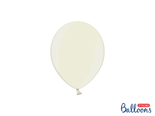 Spēcīgi baloni 12 cm, metālisks gaišs krēms (1 gab. / 100 gab.)