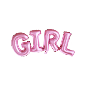 Foil Balloon Girl, 45x33cm, pink
