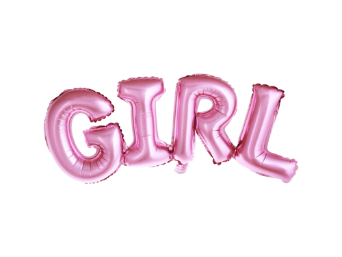 Foil Balloon Girl, 45x33cm, pink