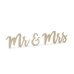 Деревянная надпись Mr & Mrs, золото, 50х10см Деревянная надпись Mr & Mrs, золото, 50х10см