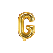Folija balona burts "G", 35 cm, zelts