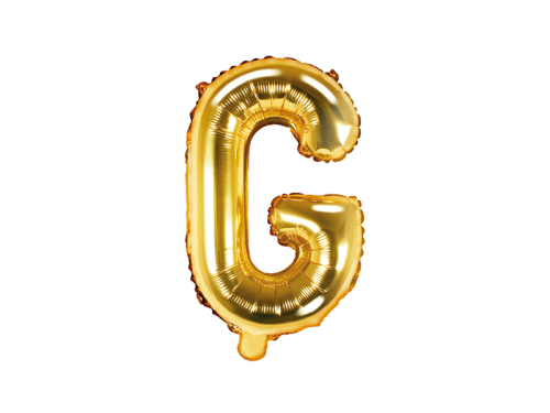 Folija balona burts "G", 35 cm, zelts