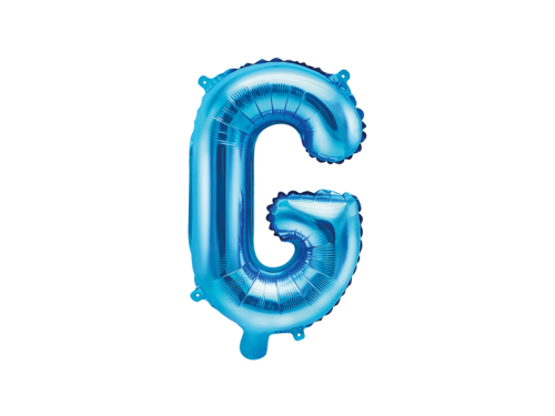 Воздушный шар из фольги Буква "G", 35см, синий