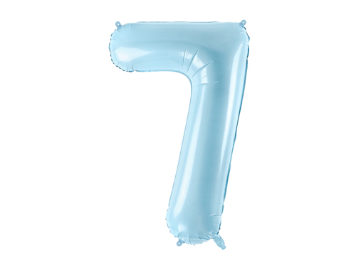 Folija balonu numurs '' 7 '', 86cm, gaiši zils