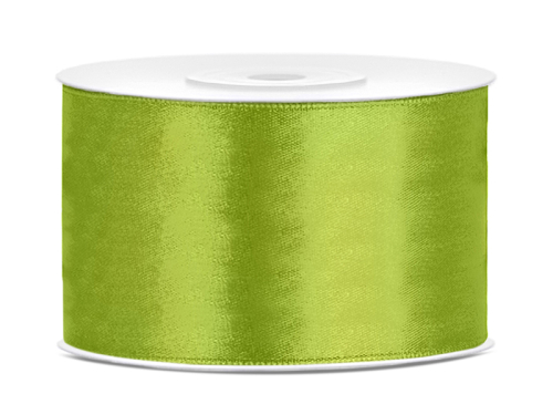 Satin Ribbon, green apple, 38mm/25m Satin Ribbon, green apple, 38mm/25m