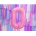 Folija balonu numurs '' 0 '', 86cm, rozā