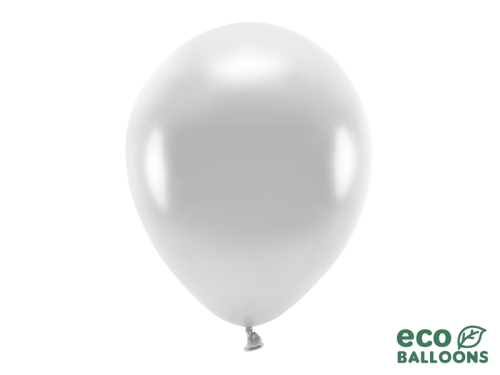 Eko baloni 30 cm metāliski, sudrabaini (1 gab. / 100 gab.)