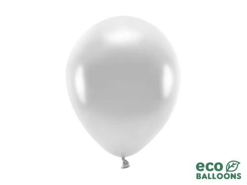 Eko baloni 26cm metālisks, sudrabs (1 pkt / 100 gab.)