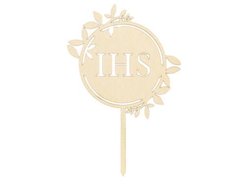 Деревянный топпер IHS, 23см