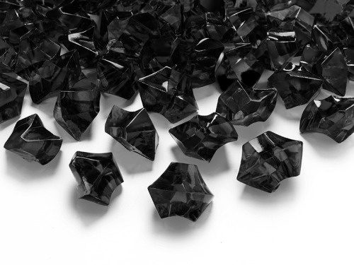 Crystal ice, black, 25 x 21mm (1 pkt / 50 pc.)