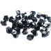 Crystal ice, black, 25 x 21mm (1 pkt / 50 pc.)
