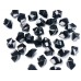 Crystal ice, black, 25 x 21mm (1 pkt / 50 pc.)