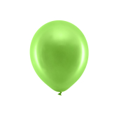 Varavīksnes baloni 30 cm metāliski, gaiši zaļi (1 gab. / 100 gab.)
