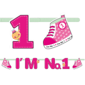 Banner I'm No. 1, pink, 110cm