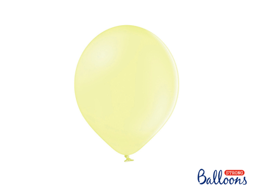 Spēcīgi baloni 27 cm, pasteļi gaiši dzelteni (1 gab. / 50 gab.)