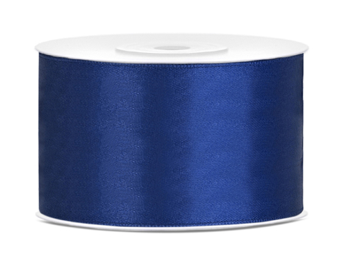 Satin Ribbon, navy blue, 38mm/25m