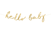 Баннер Little Star - Hello Baby, золото, 18x70см