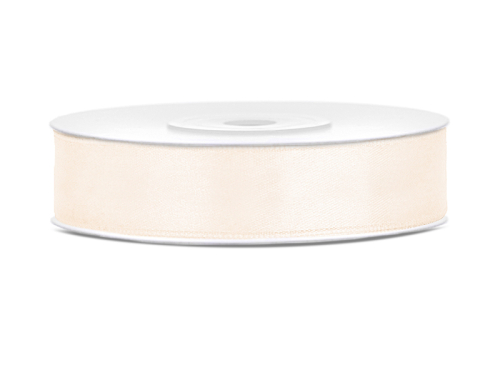 Satin Ribbon, light cream, 12mm/25m (1 pc. / 25 lm)