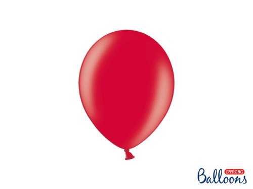 Воздушные шары Strong Balloons 23см, металлик красный мак (1 шт. / 100 шт.)