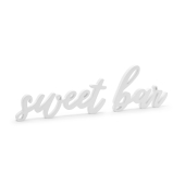 Деревянная надпись Sweet bar, белая, 37x10см
